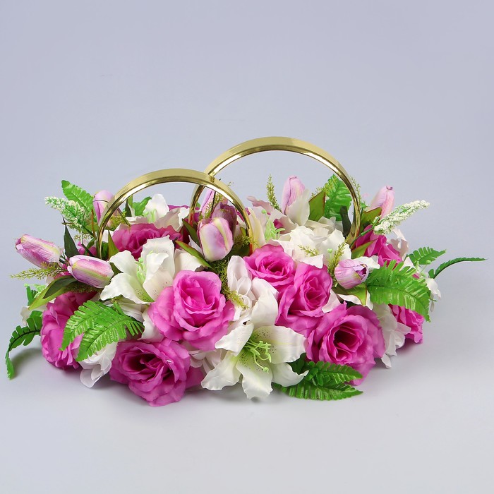 Кольца для украшения зала «Алиса», бело-сиреневые