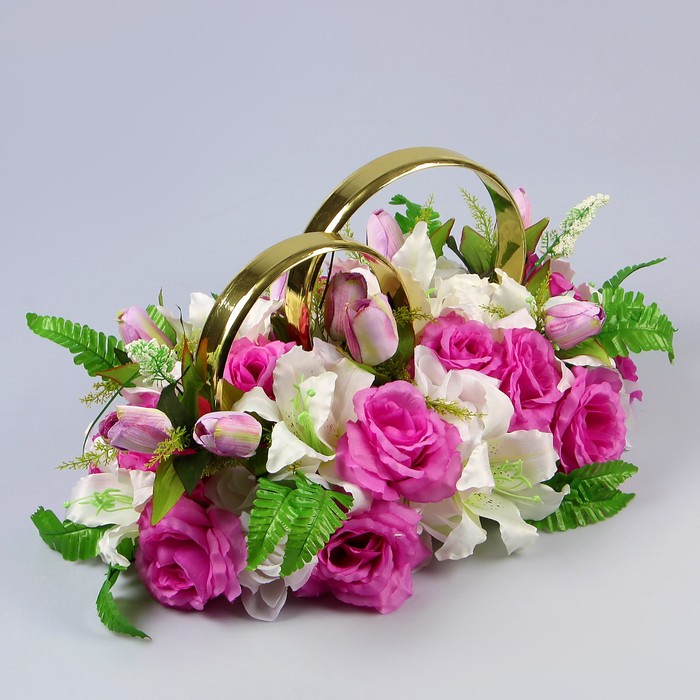 Кольца для украшения зала «Алиса», бело-сиреневые