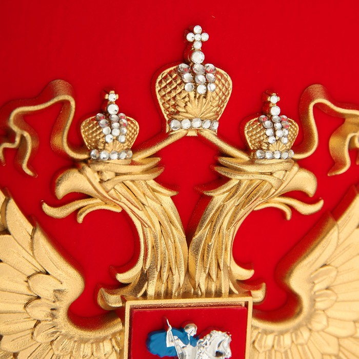 Герб России 22х26см МДФ, краска, кристаллы Сваровски стандарт
