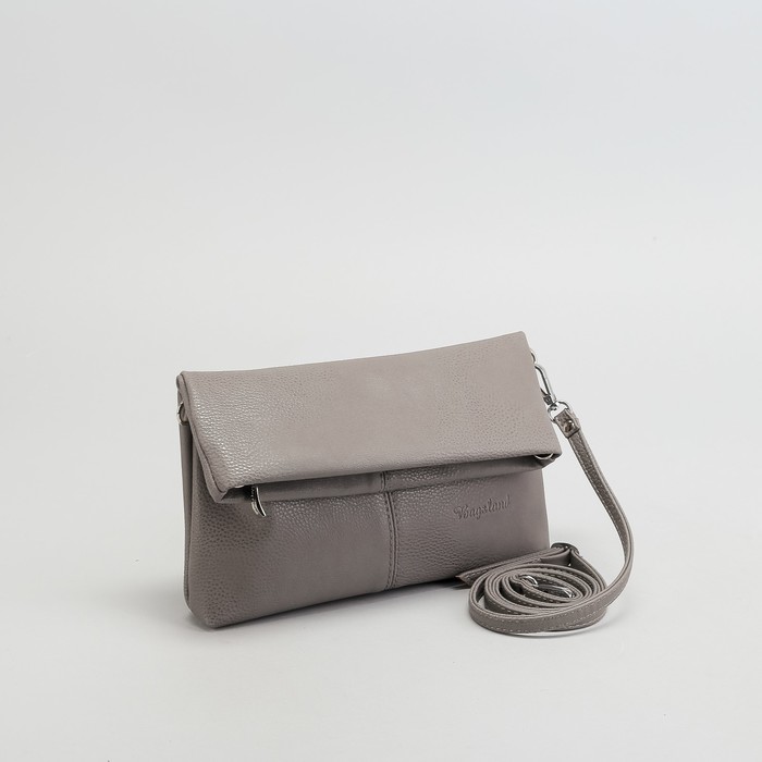 Сумка женская, отдел на молнии, наружный карман, цвет серый