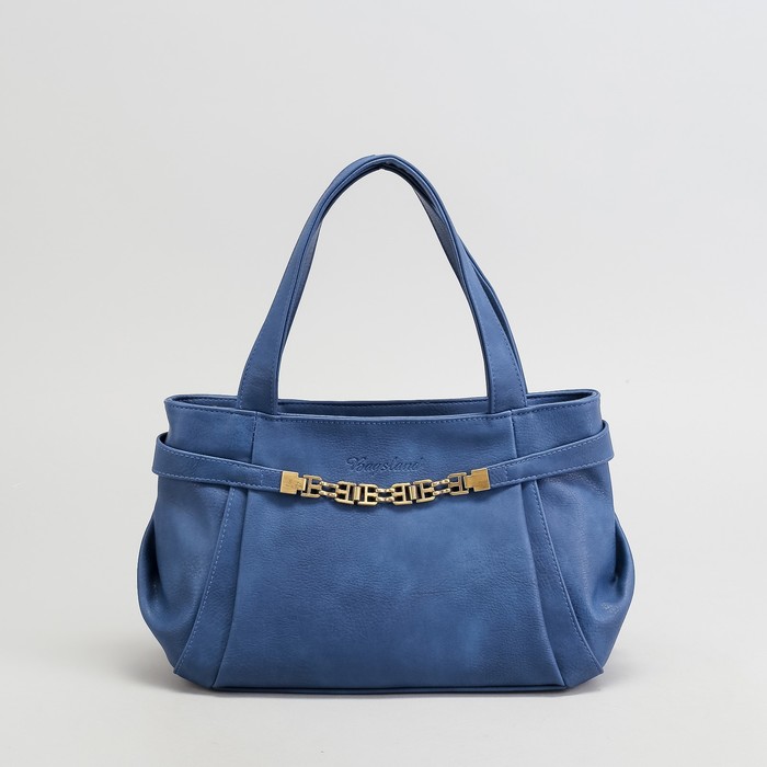 Сумка женская, отдел на молнии, наружный карман, цвет синий