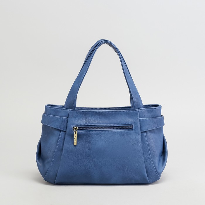 Сумка женская, отдел на молнии, наружный карман, цвет синий