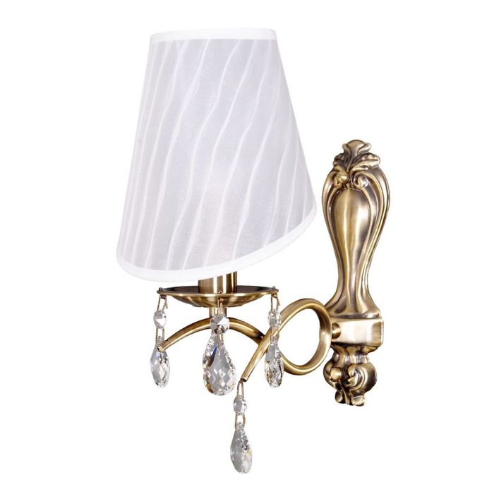 Бра "Даска" E14, 1x40W античная латунь 32x32x24см