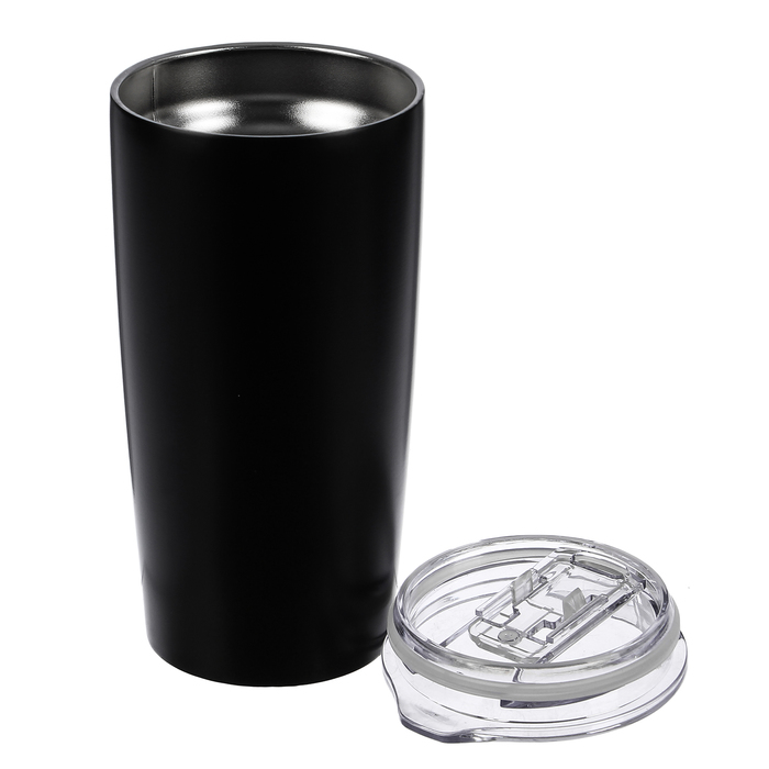 Термокружка "Чёрная классика", 550 мл, внутри металл, 9х18 см