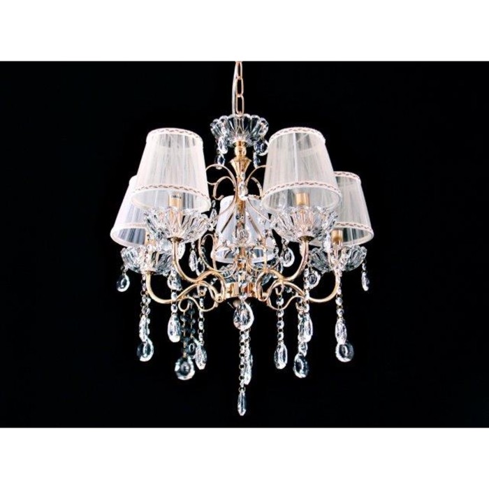 Люстра "Катерина" 5 ламп E14 60Вт золото 51,5х51,5х80,5 см.