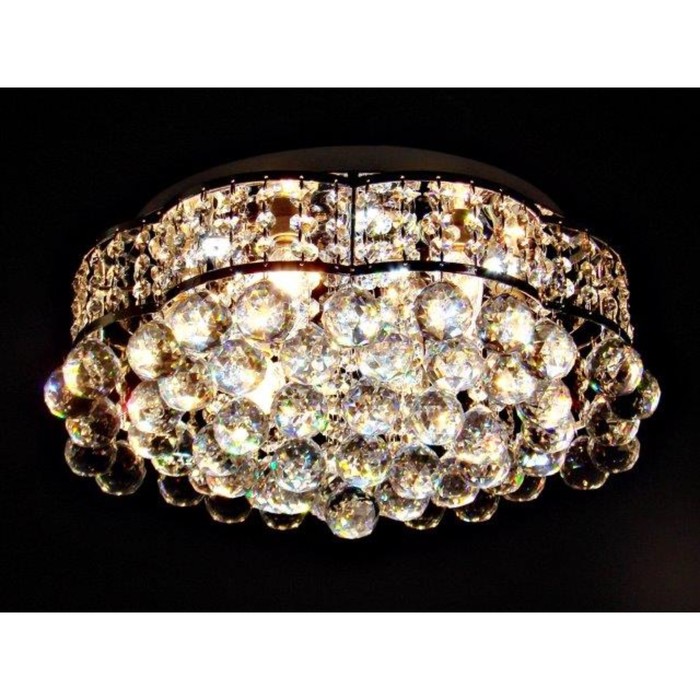 Люстра "Изящество" 15 ламп E27 60Вт матовый золотой 46,5х46,5х57 см.