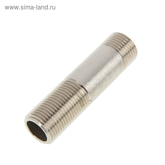 

Сгон Valtec, 1/2"х80 мм, наружная резьба, никелированная латунь