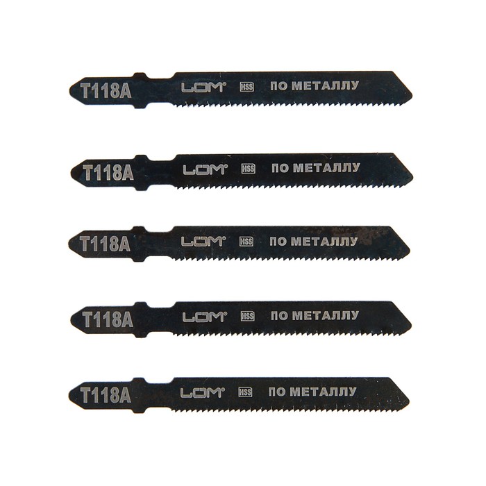 Полотна для электролобзика LOM, по металлу, 5 шт, HSS, 51 х1,2 мм T118A