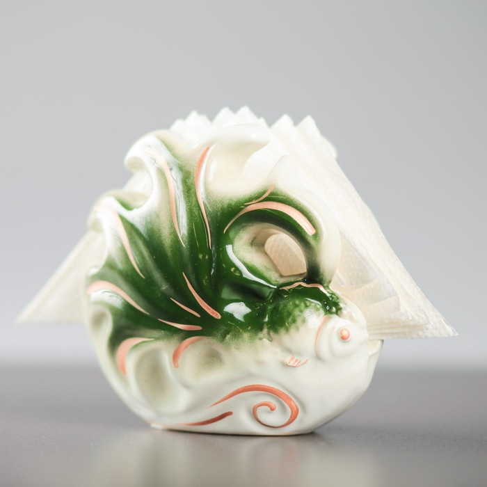 Салфетница "Рыбка" зелёная