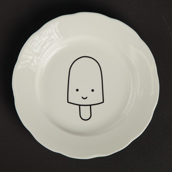Тарелка "Пломбир" белая, 17,5 см