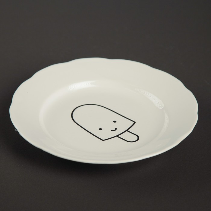 Тарелка "Пломбир" белая, 17,5 см