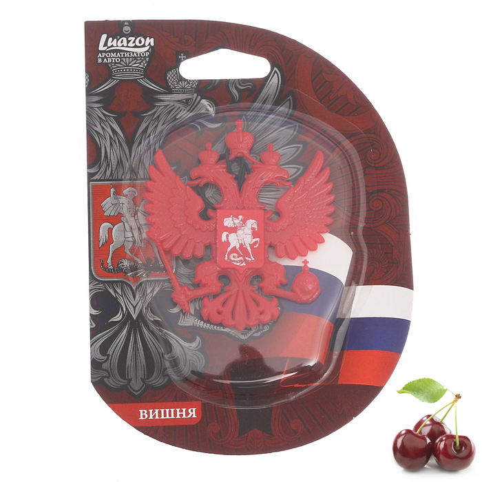 Ароматизатор на зеркало из аромапластика "Вишня", серия герб