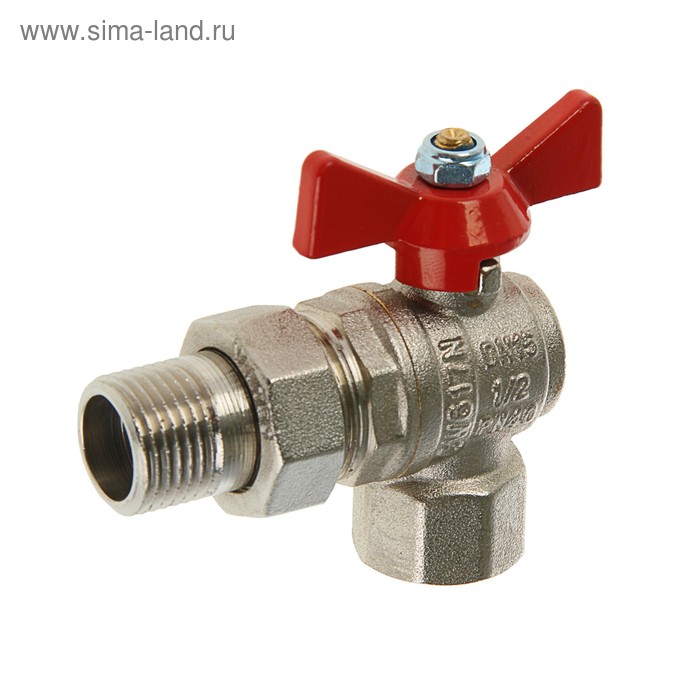 Кран шаровой Valtec base угловой с американкой 12 бабочка 575₽