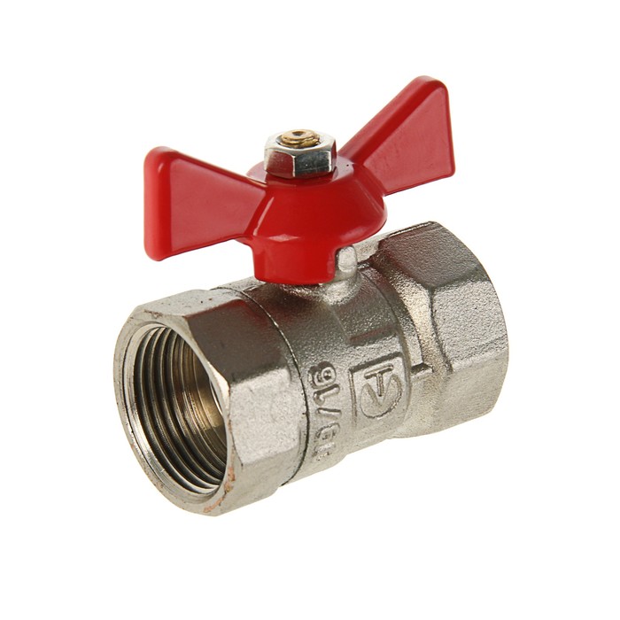 Кран шаровой Valtec compact, внутренняя/внутренняя резьба 3/4", бабочка