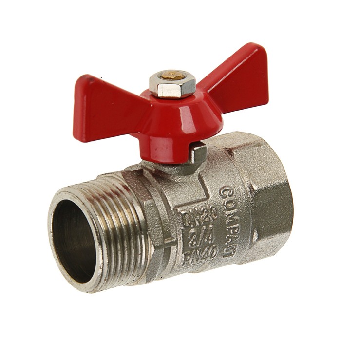 Кран шаровой Valtec compact, внутренняя/наружная резьба 3/4", бабочка