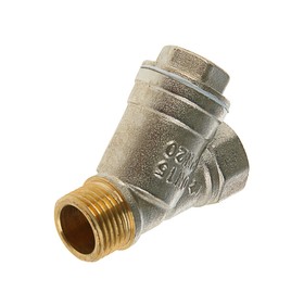 

Фильтр грубой очистки Valtec, 1/2", внутренняя/наружная резьба, никелированный, латунь