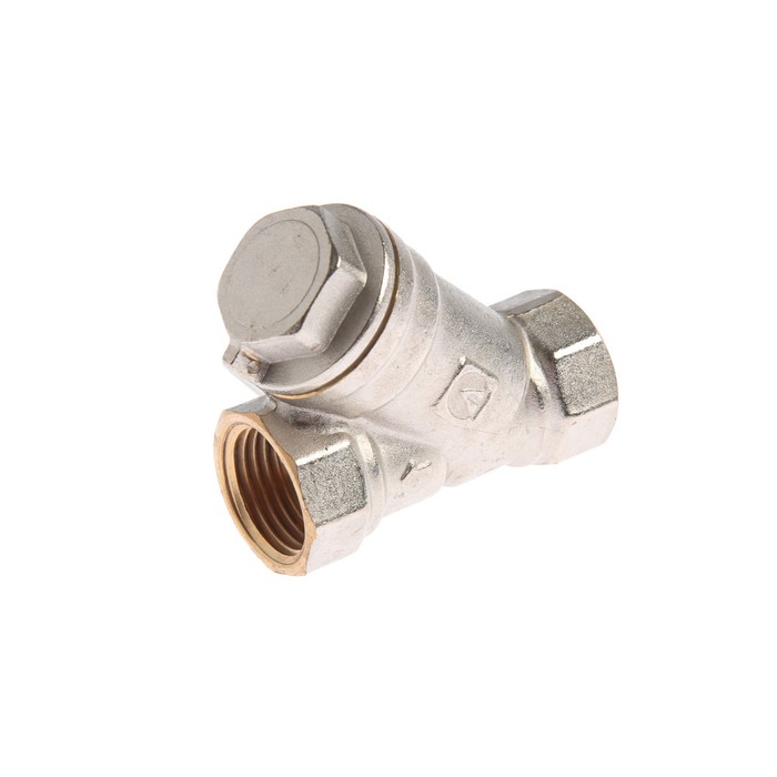 Фильтр косой Valtec, 1/2", внутренняя резьба, никелированный, латунь
