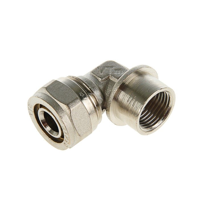 Уголок Valtec, обжимной, 20 мм х 1/2" внутренняя резьба