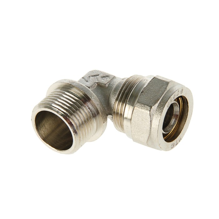 Уголок Valtec, обжимной, 20 мм х 3/4" наружная резьба