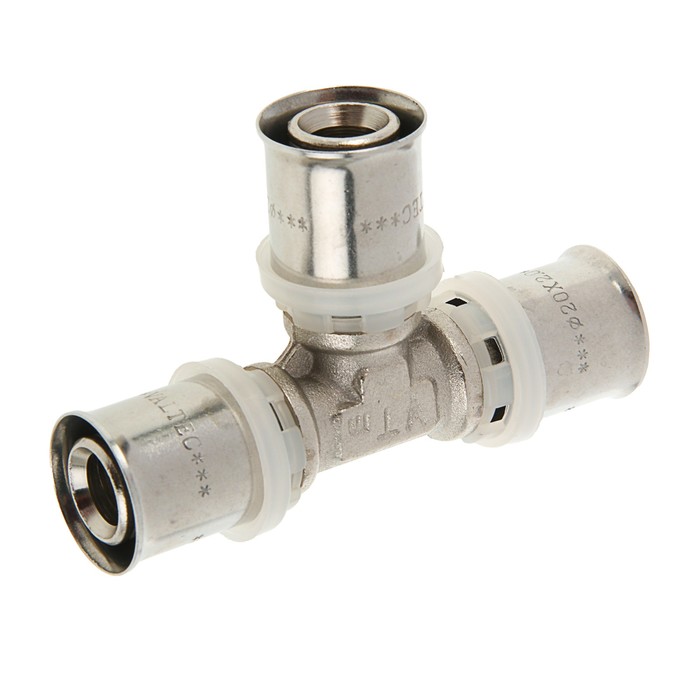 Тройник Valtec, пресс, 20 мм