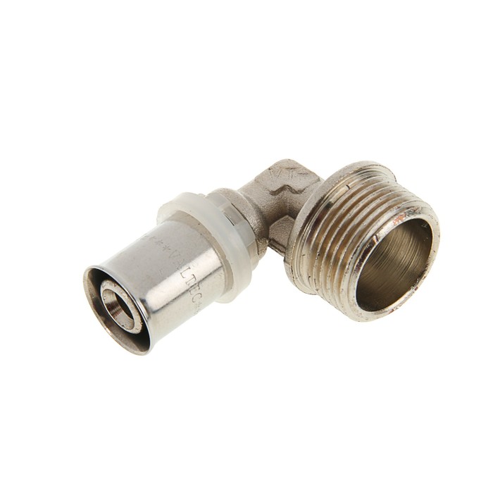 Уголок Valtec, пресс, 16 мм х 3/4" наружная резьба