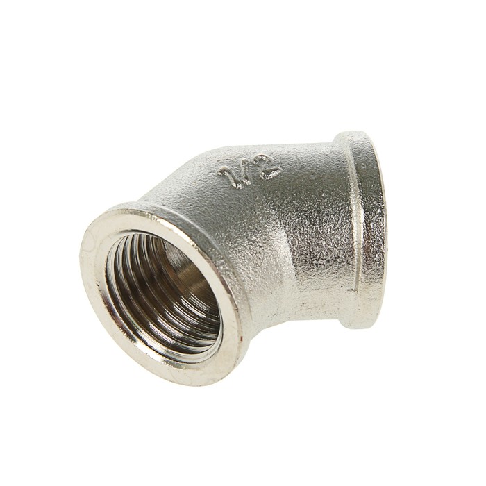 Угол Valtec, 1/2", 45°, внутренняя резьба, никелированный, латунь