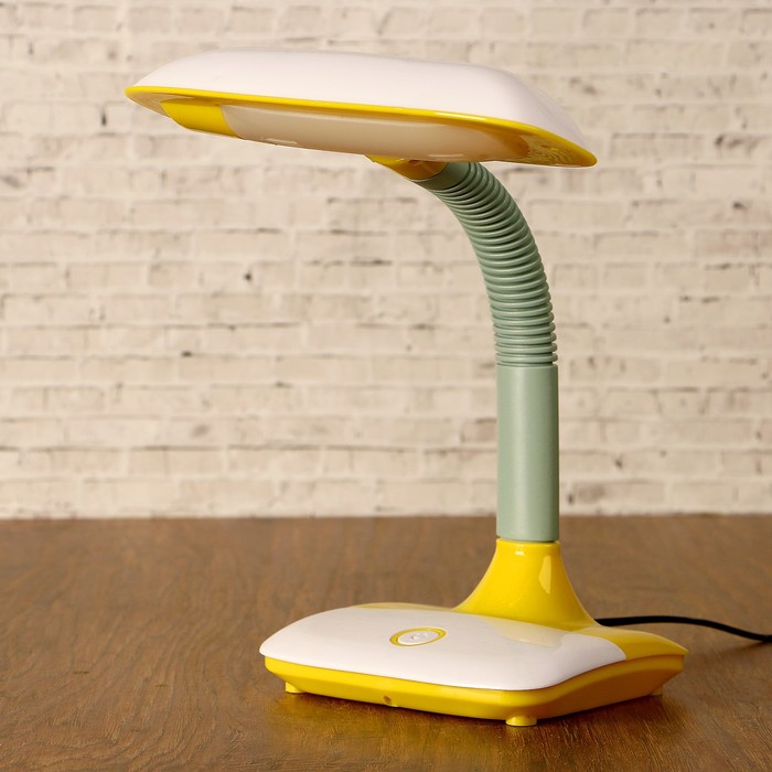 Лампа настольная LEDх10 11W 220В "Теплота" жёлтая 37х25х14,5 см