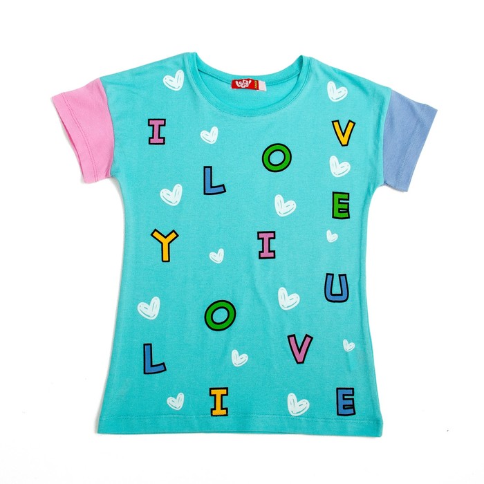 Футболка для девочки, рост 134 см, цвет ментол 5142
