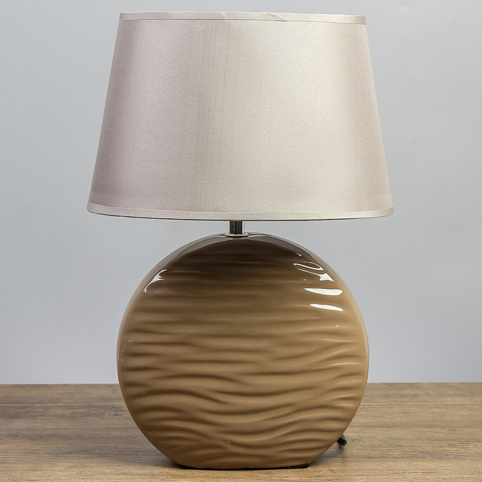 Лампа настольная с абажуром "Идиллия" МИКС светло-серая 220V 40 Вт E14