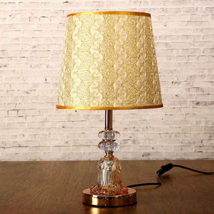 Лампа настольная "Офелия" Е27 40Вт 220В низ с подсветкой 40,5х23х23 см