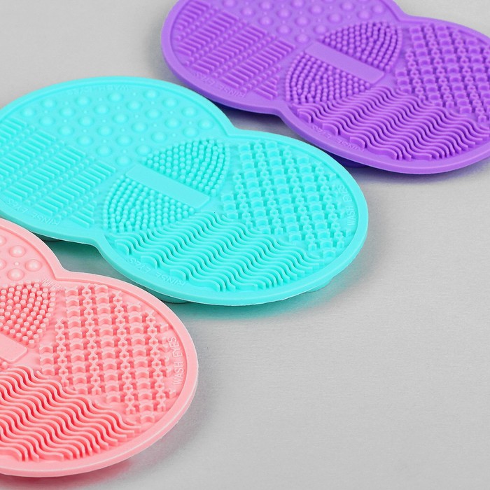 Коврик для чистки кистей, на присосках, 16,5 х 10,5см, цвет МИКС