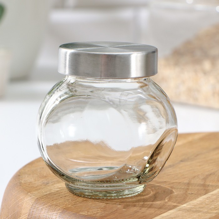 Банка для сыпучих продуктов 200 мл "Металлик"