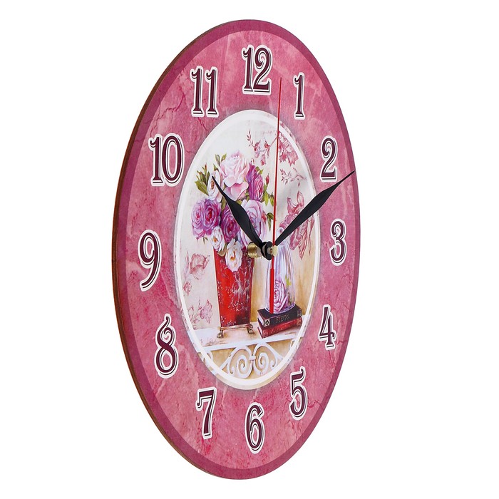 Часы-винтаж "Цветы в вазе"