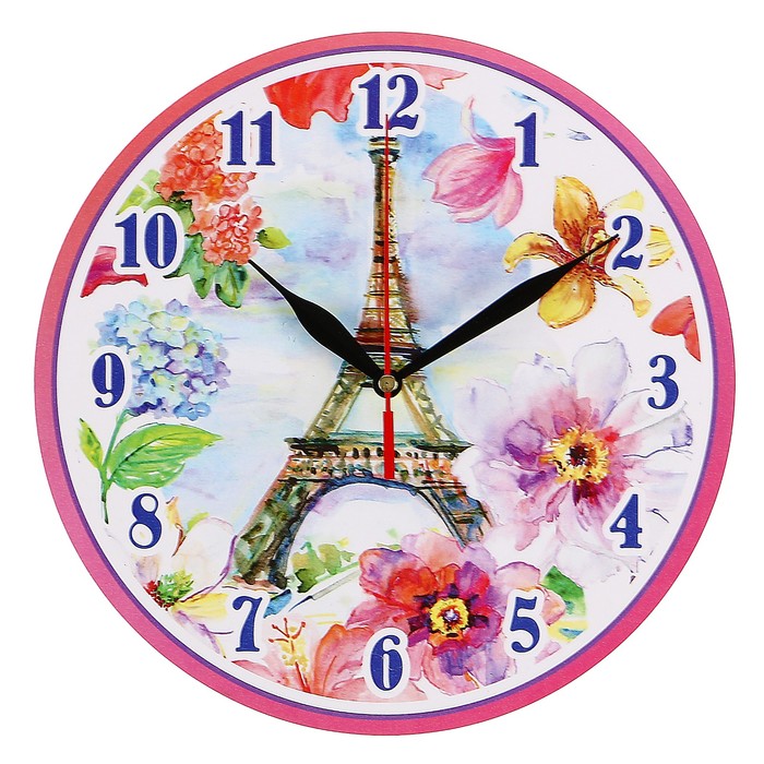 Часы-винтаж "Париж в цветах"