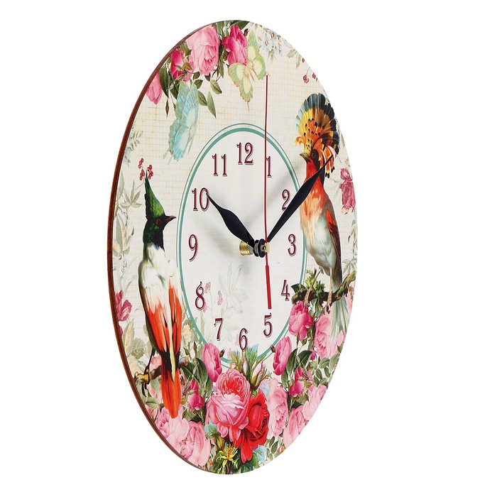Часы-винтаж "Птицы в цветах"