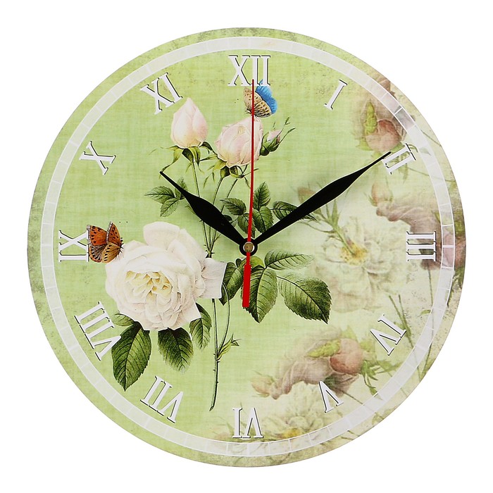 Часы-винтаж "Белые розы"