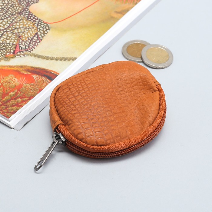 Кошелёк женский, 1 отдел на молнии, цвет светло-коричневый