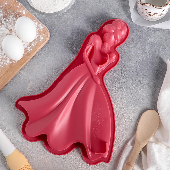 Форма для выпечки "Принцесса" 33х24х4,5 см, цвета МИКС