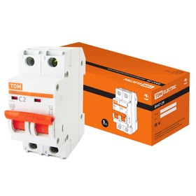 

Выключатель автоматический TDM ВА47-29, 2Р, 2 А, 4.5 кА, характеристика С, SQ0206-0085