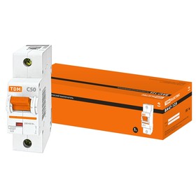 

Выключатель автоматический TDM ВА47-125, 1Р, 50 А, 15 кА, характеристика С, SQ0208-0056
