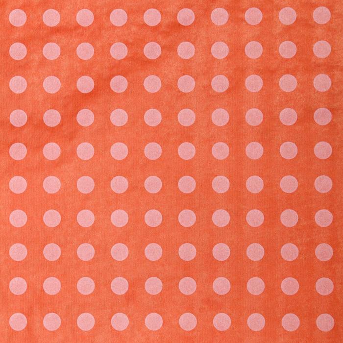 Бумага упаковочная крафт "Круги на розовом", 0,7 х 10 м, 40 г/м²