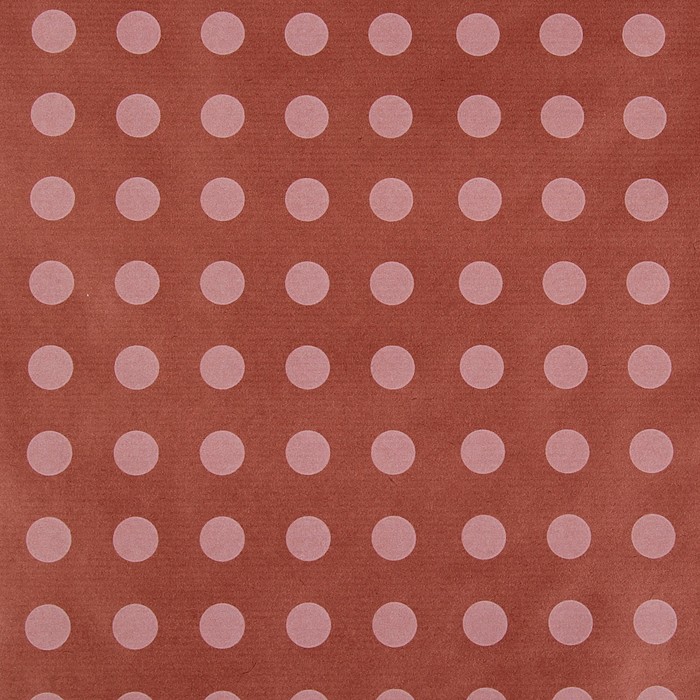 Бумага упаковочная крафт "Круги на розовом", 0,7 х 10 м, 40 г/м²