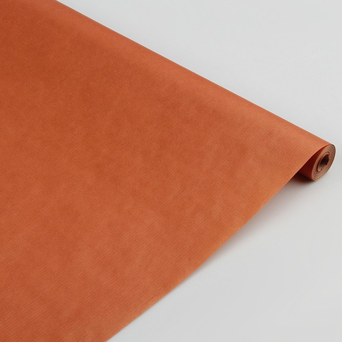 Бумага упаковочная крафт "Оранжевый", 0,7 х 10 м