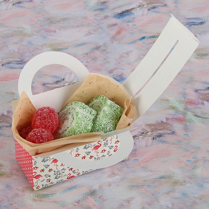 Коробка для сладостей "Розовый фламинго", 12 х 5.5 х 5.5 см