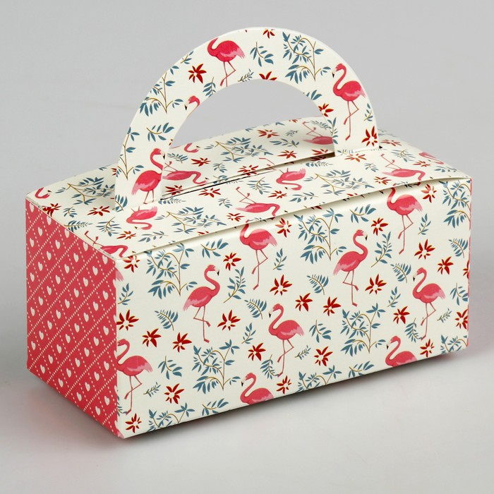 Коробка для сладостей "Розовый фламинго", 12 х 5.5 х 5.5 см