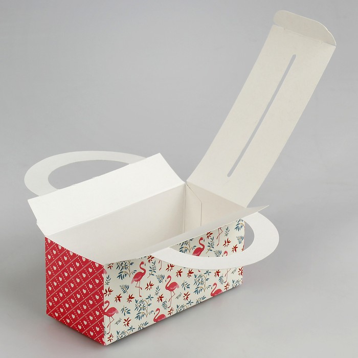 Коробка для сладостей "Розовый фламинго", 12 х 5.5 х 5.5 см
