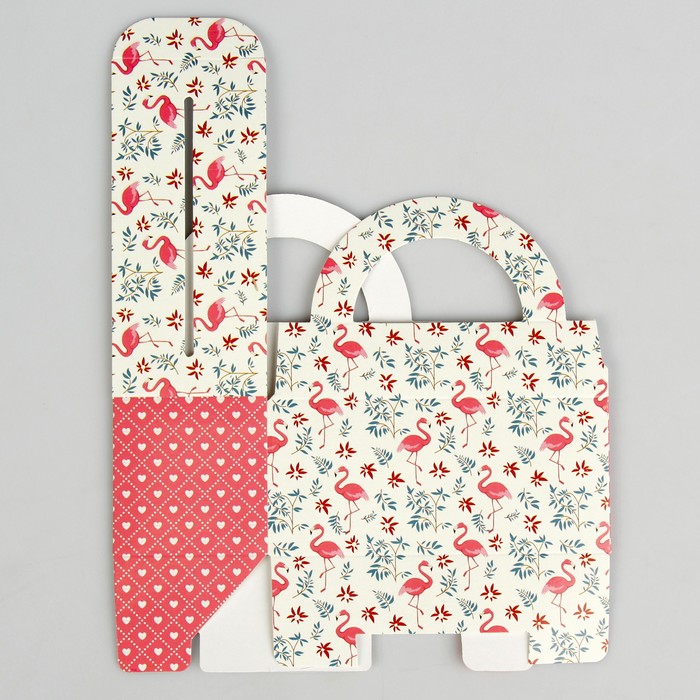 Коробка для сладостей "Розовый фламинго", 12 х 5.5 х 5.5 см