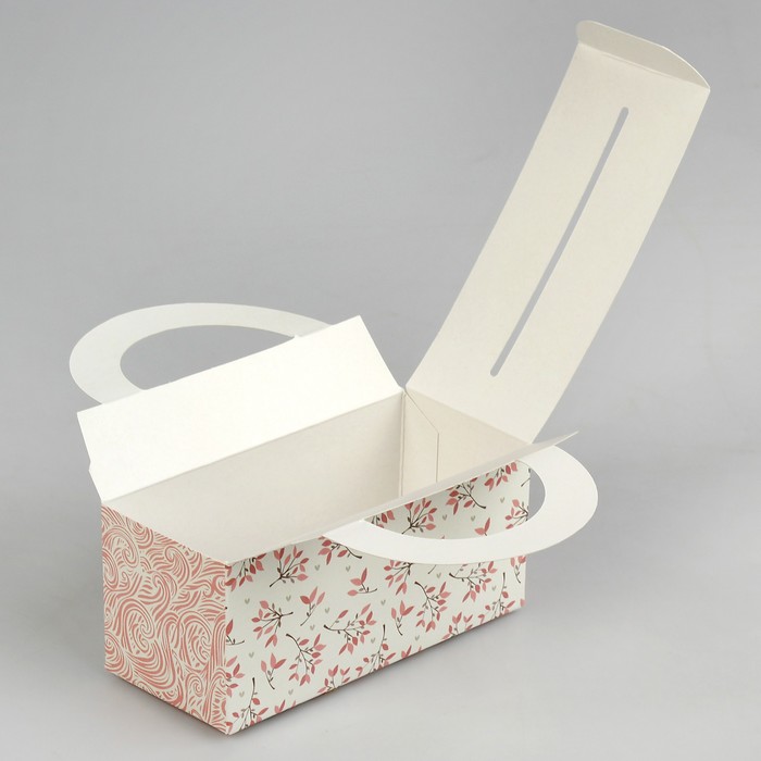 Коробка для сладостей "Веточки на белом", 12 х 5.5 х 5.5 см
