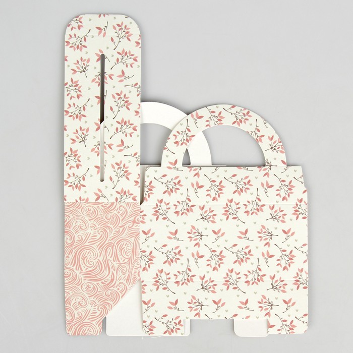 Коробка для сладостей "Веточки на белом", 12 х 5.5 х 5.5 см