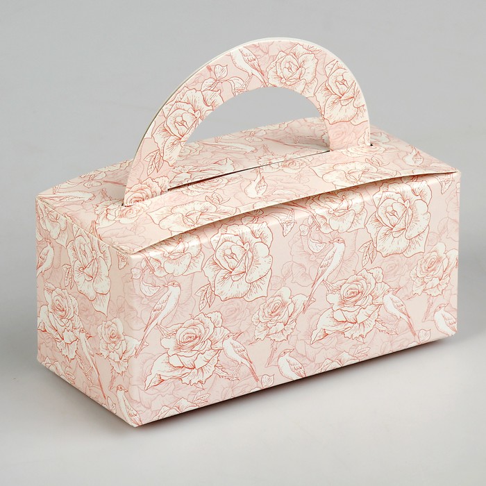 Коробка для сладостей "Птицы и розы", 12 х 5.5 х 5.5 см